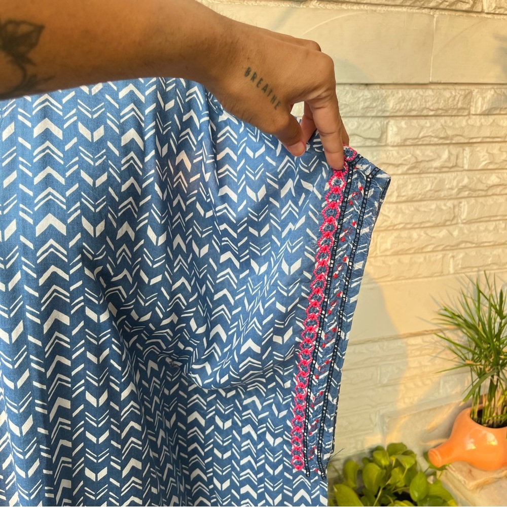 Blue Aztec Kimono Top - Picture 4 of 6